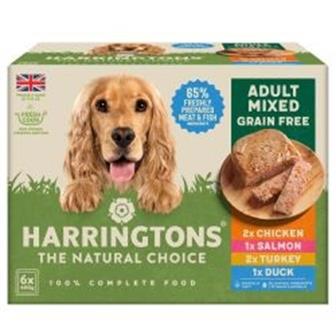 Harringtons Adult Dog Complete Grain Free Mixed Selection 6 x 400g thumbnail