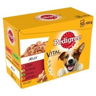 Pedigree Adult Dog Mixed Selection in Jelly 12 x 100g Pouches thumbnail 