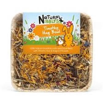 Natures Grub Natural Nibbles Timothy Hay Bowl 60g thumbnail 