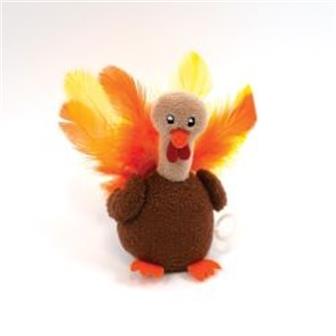 Happy Pet Shaking Terry Turkey Christmas Cat Toy 15cm thumbnail 