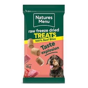 Natures Menu Raw Freeze Dried Beef Bites 15g thumbnail 