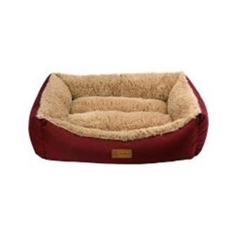 Dubex Jellybean Dog Bed Burgundy & Camel Large thumbnail 