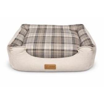 Dubex British Tartan Dog Bed Grey Large thumbnail 