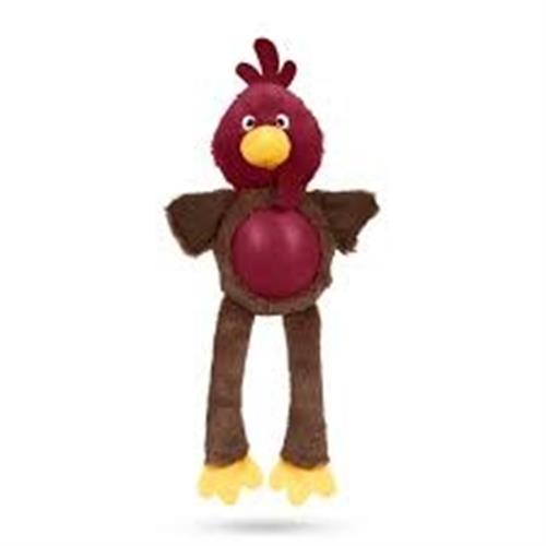 Petface Roxie Rubber Tum Christmas Turkey Dog Toy Image 1