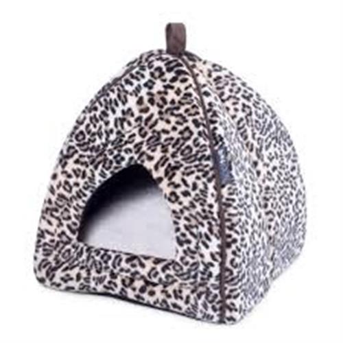 Petface Mollies Leopard Print Igloo Cat Bed Image 1