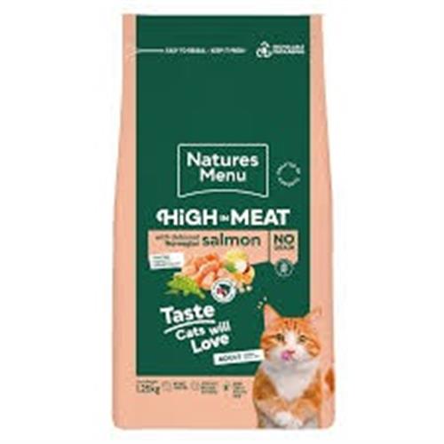 Natures Menu High in Meat Dry Cat Food with Salmon 1.25kg Image 1