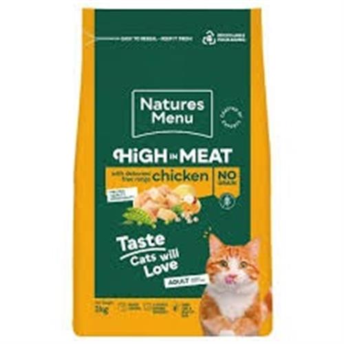 Natures Menu High in Meat Dry Cat Food with Chicken 1.25kg Image 1