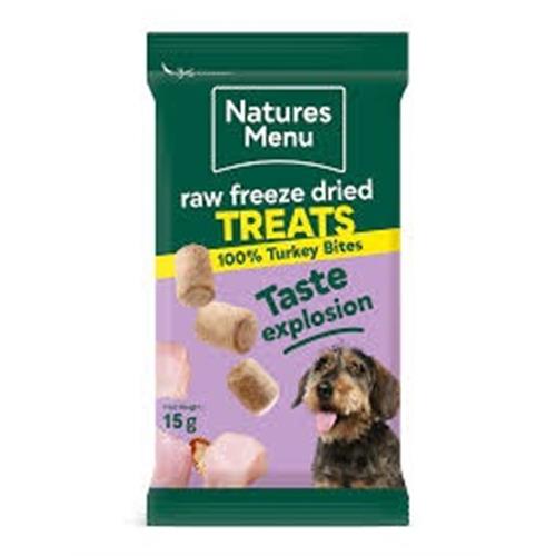 Natures Menu Raw Freeze Dried Turkey Bites 15g Image 1