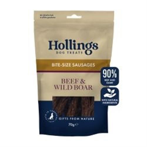 Hollings Beef & Wild Boar Sausages 70g Image 1