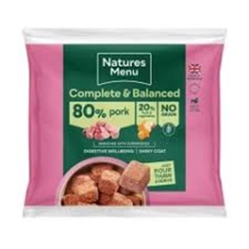 Natures Menu 80/20 Complete & Balanced Pork 1kg Image 1