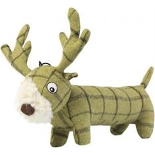 House of Paws Tweed Plush Stag Dog Toy Image 1