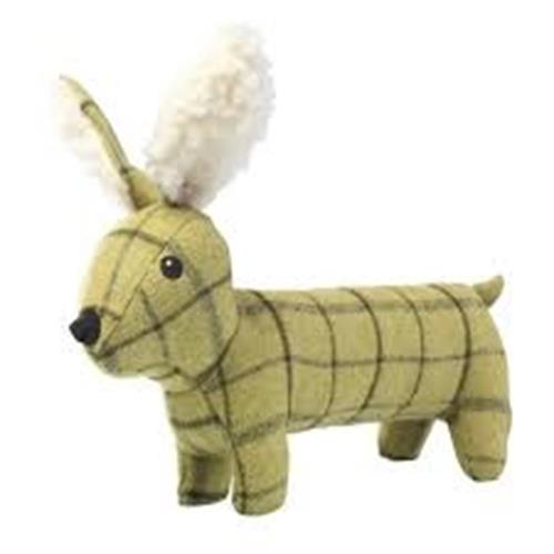 House of Paws Tweed Plush Hare Dog Toy Image 1